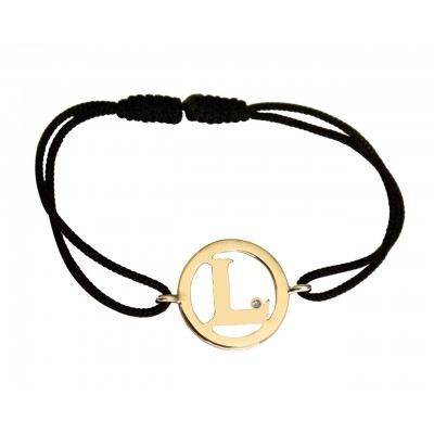 Alphabet L Gold Bracelet
